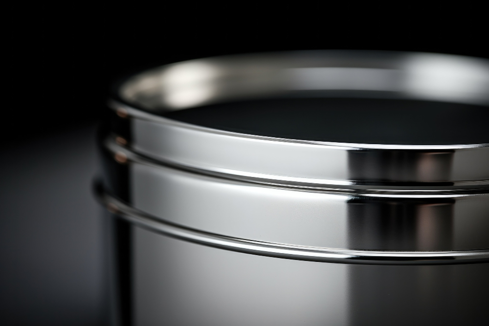 Detalle de un acabado pulido espejo en acero inoxidable