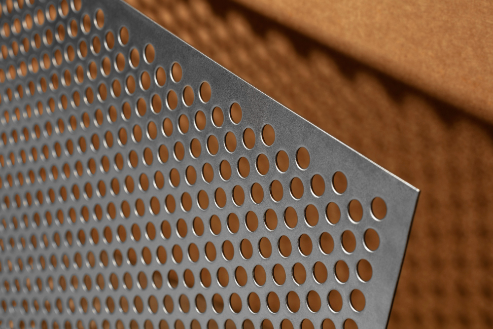 Pieza metálica finalizada pasando control de calidad