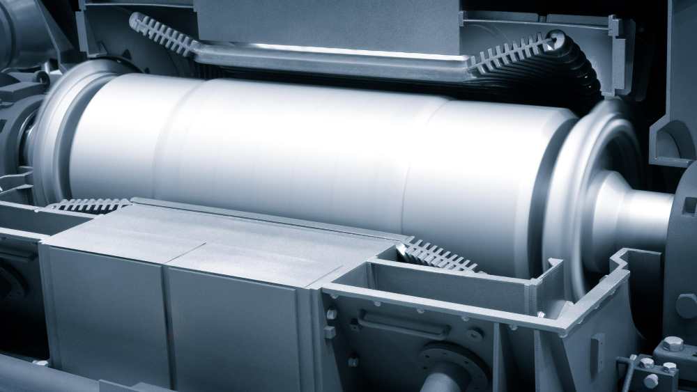 Cilindro de rodillos curvando una chapa de acero